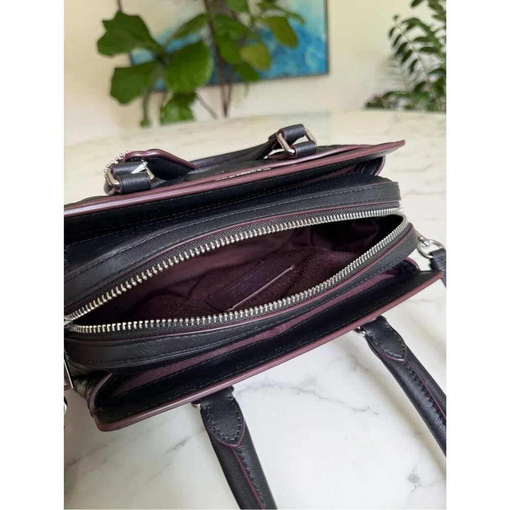 Coach Mini Darcie Carryall in Signature Nappa Leather CM050 Black Crossbody Bag